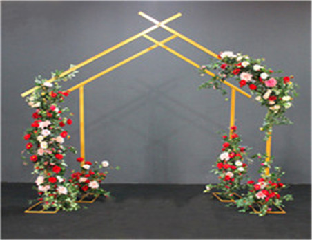 Backdrop Wedding Props Iron pentagonal Metal Wedding Arch Background Stand