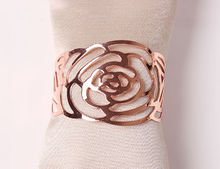 Flower shape Metal Half Opening Napkin Rings