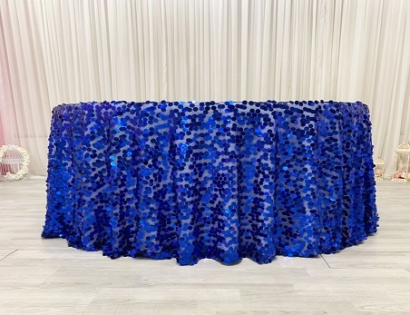 18mm Sequin Satin/Mesh Round Table Cloth