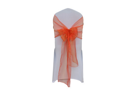 100% polyester snow organza wedding chair sash