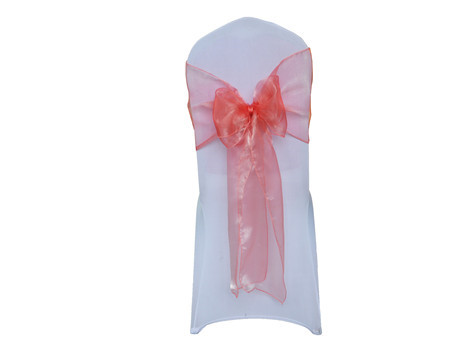 100% polyester snow organza wedding chair sash