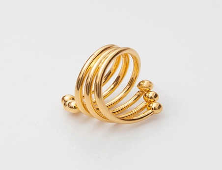 Gold Plated Aluminium Spiral Napkin Rings