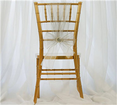 polyester snow organza wedding chair sash