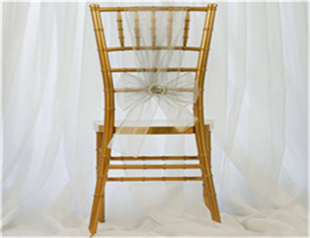 polyester snow organza wedding chair sash