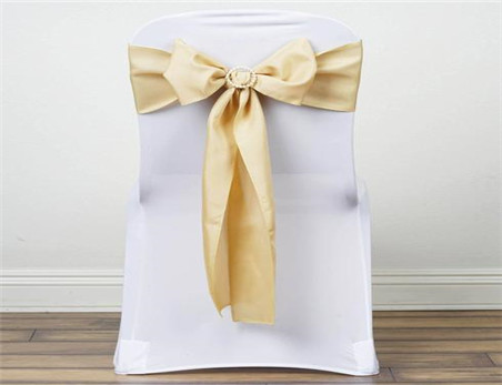 Wholesale High Quality Plain Polyester Chair Sash for Wedding Decoration