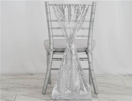 Wholesale High Quality Premium Sequin Chair Sashes for Wedding Decoration