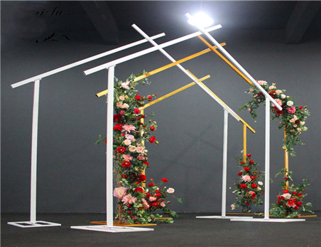 Backdrop Wedding Props Iron pentagonal Metal Wedding Arch Background Stand