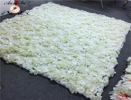 Wedding And Home Decoration 1.2m By 2.4m Silk Rose Artificial Flower Wall Backdrop