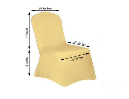 Spandex Stretch Banquet Chair Cover With Metallic Glittering Back