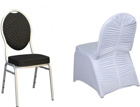 White Premium Milan Ruched Spandex Banquet Chair Covers