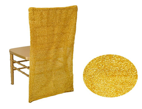 Metallic Glittering Shiny Gold Spandex Stretch Chair Slipcover