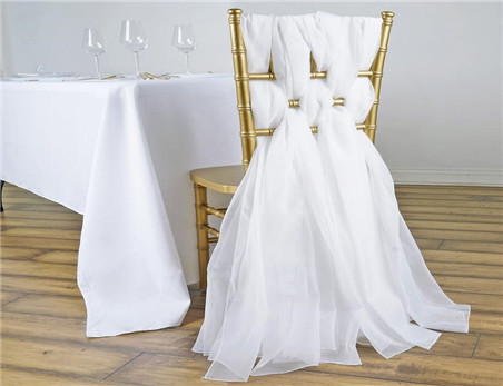 Wholesale Factory Price Wedding Decorative Chiffon Chair Sashes