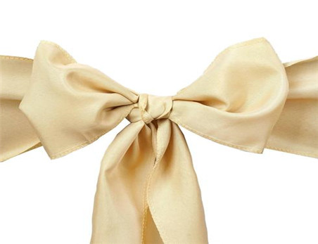 Wholesale High Quality Plain Polyester Chair Sash for Wedding Decoration