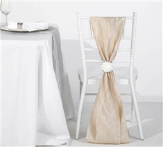 Wholesale High Quality Crinkle Taffeta Chair Sashes for Wedding Decoration