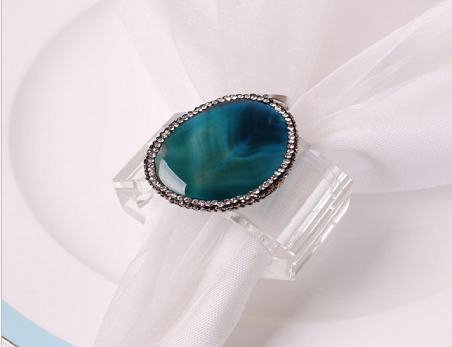 Multicolor Agate Napkin Ring