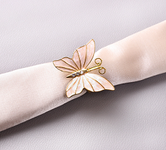 Delicate Butterfly Diamond Napkin Rings