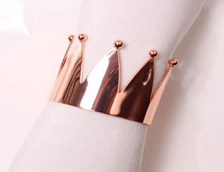 Metal Crown Design Napkin Rings