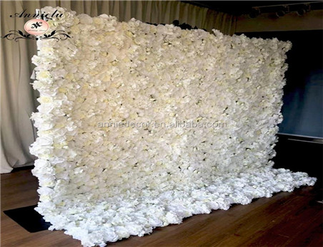 Wedding And Home Decoration 1.2m By 2.4m Silk Rose Artificial Flower Wall Backdrop