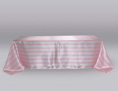 90″x156″ Stripe Satin Rectangle Tablecloth