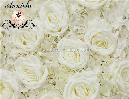 Wedding And Home Decoration 1.2m By 2.4m Silk Rose Artificial Flower Wall Backdrop