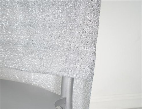 Metallic Glittering Shiny Silver Spandex Stretch Chair Slipcover