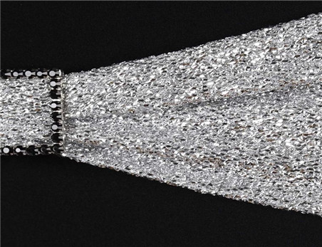 Silver Metallic Shiny Glittered Spandex Chair Sashes