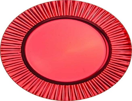 13″  Round Plastic Beaded Charger Plates