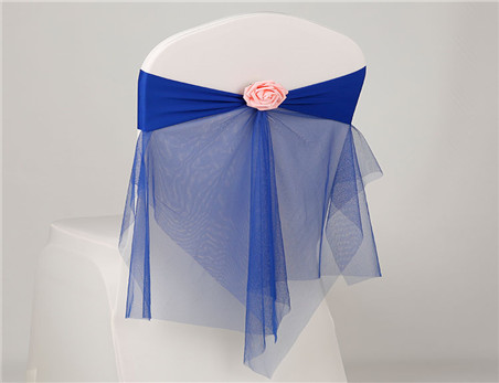 Wedding Mesh Chair Cover Sashes With flower Events Supplies Party Decoration