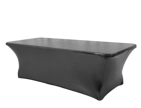 6FT Metallic Rectangular Stretch Spandex Table Cover