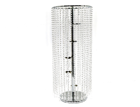 Crystal cylinder bead chain centerpiece