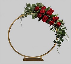 Gold Round Metal Arch Wedding Centerpiece