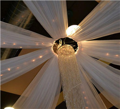 Customed Wedding Terylene Drapes And Drapes Retardant Fabric With 4