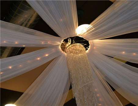 Customed Wedding Terylene Drapes And Drapes Retardant Fabric With 4″ Pocket