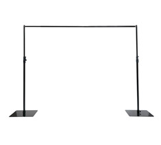 Heavy Duty adjustable pipe and drape Telescopic Backdrop Kit with Base Plates for wedding