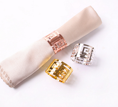 Metal Double Circuit Lines Napkin Rings