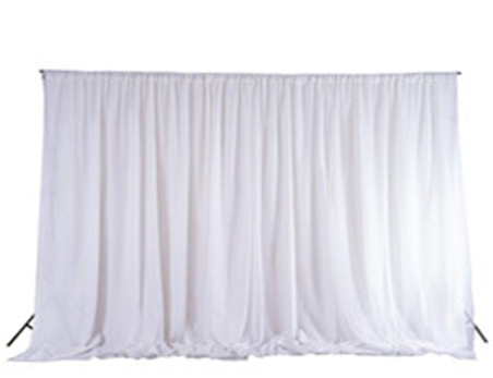 Wholesale Sheer Voile Curtain Panel Party Wedding Decoration Fireproofing Pipe And Drape