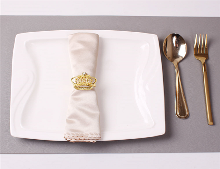 Metal Crown Shape Napkin Rings