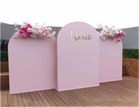 2021 wedding party supplies White Pink Stand PVC U-shape arch door backdrop for wedding stage decoration