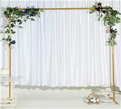 8Ft x 8Ft Gold Metal Wedding Arch Photo Booth Ceremony Backdrop Stand