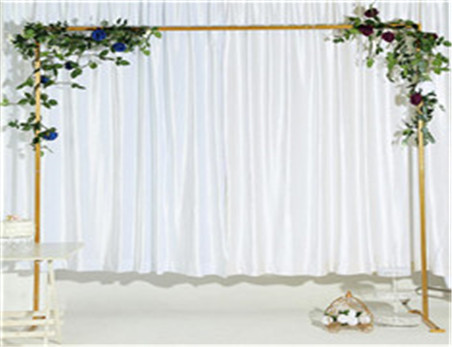 8Ft x 8Ft Gold Metal Wedding Arch Photo Booth Ceremony Backdrop Stand