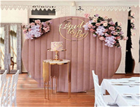 Fashionable Customized Color Design velvet round display Wedding Backdrop For party wedding decoration