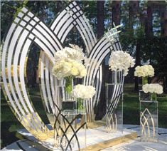 PVC Leaf Shaped Wedding Stage Backdrop