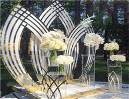 PVC Leaf Shaped Wedding Stage Backdrop