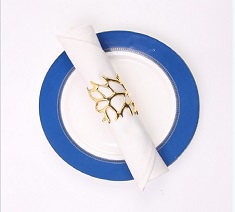 Metal Coral Shapes Napkin Ring