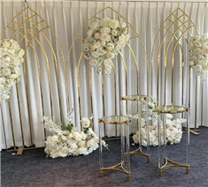 ANNIELU metal geometry stage backdrop set wedding decoration