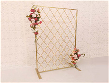 Popular stage decoration elegant wedding metal backdrop flower walls panel