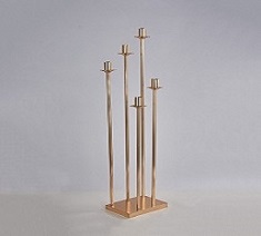 5 Head Gold Metal Candlestick Holder