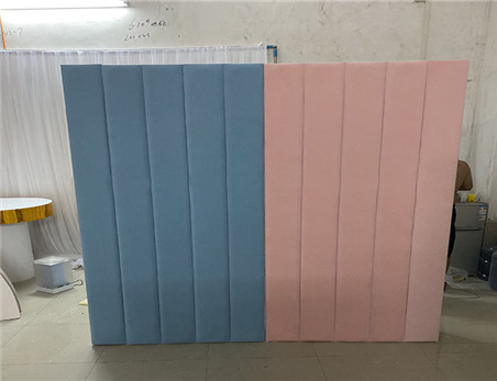 Wedding Decoration Supplies Square Acrylic Velvet Backdrop Baby Pink And Blue Backdrop