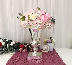 Sliver Metal Trumpet Vase For Wedding