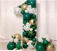 Hot-selling Balloon Frame Number 0 to 9 birthday party Flower Sign Floral Letter